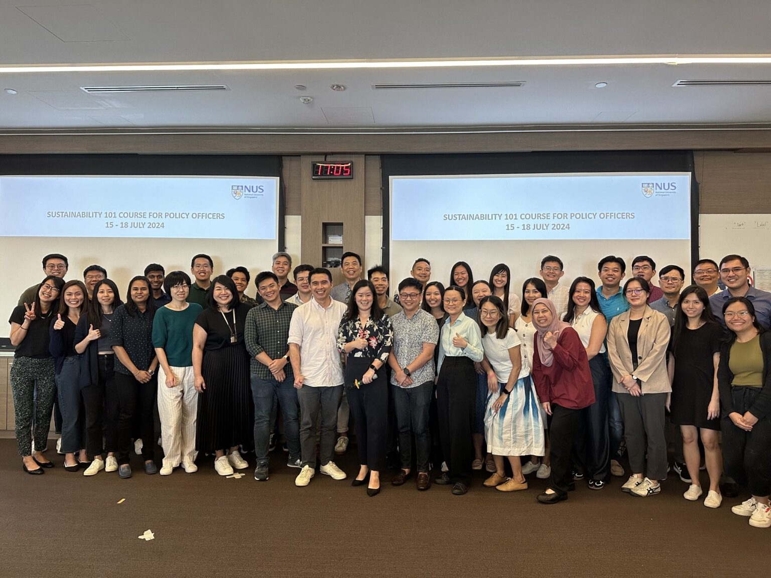 Participants in the Sustainability 101 course in July 2024 comprised 38 government officers from 16 ministries and agencies, and 35 different departments.