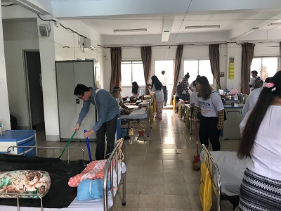 Cleanup at See Sar Yeik Old Age Care Center