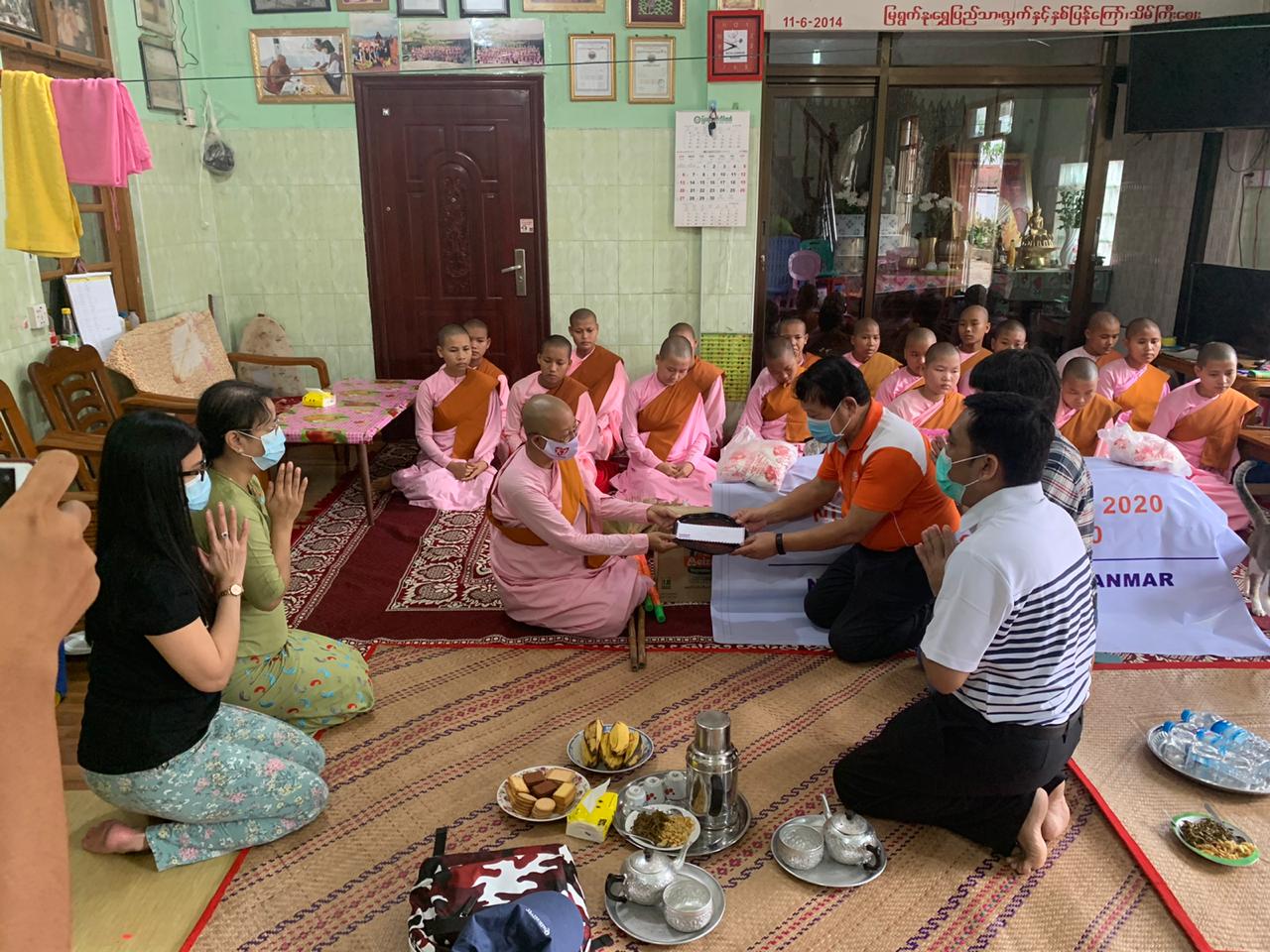 Welfare to Buddhist Monasteries in Mingaladon Township, Yangon
