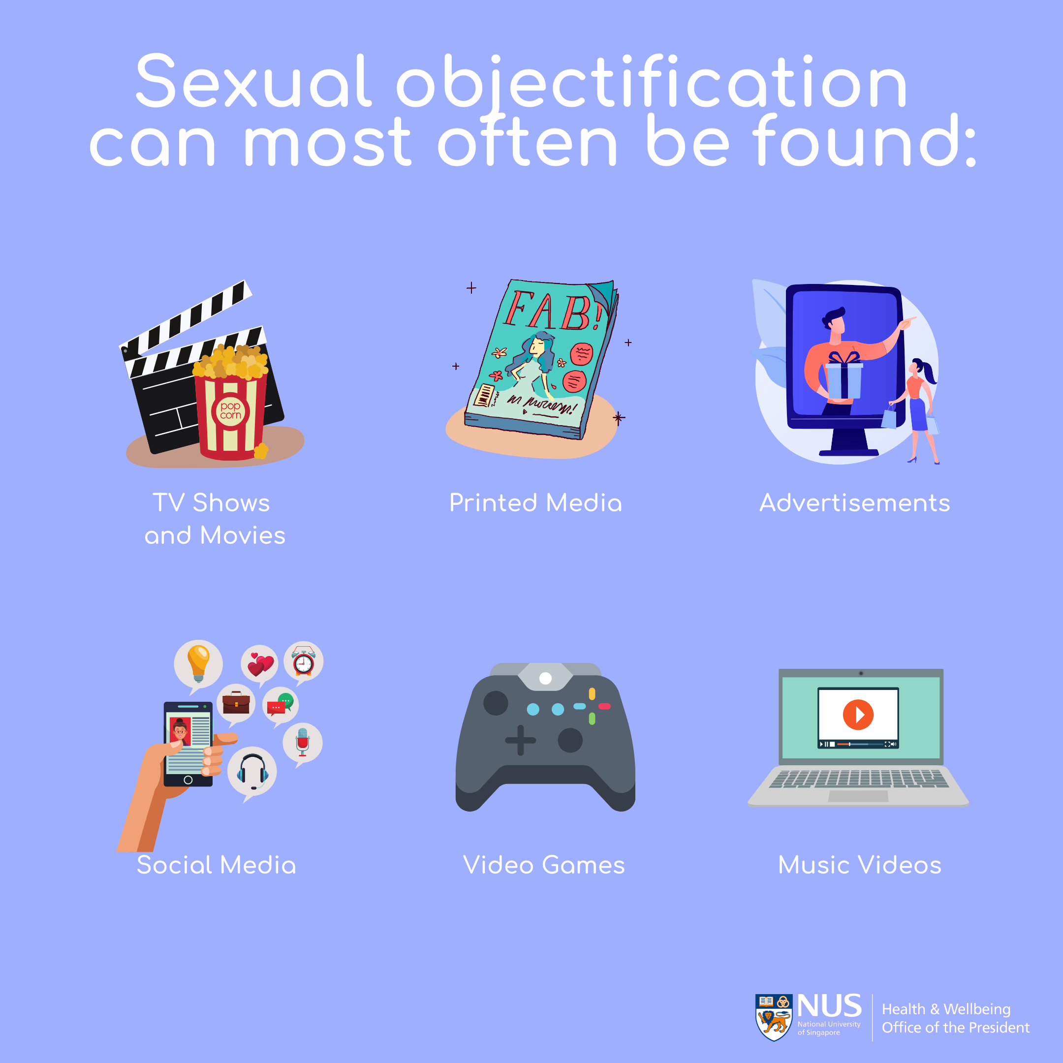 Sexual objectification can most often be found