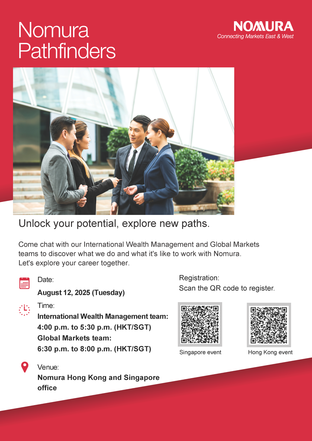 2025 Nomura Pathfinders - Singapore (International Wealth Management & Global Markets) EDM image