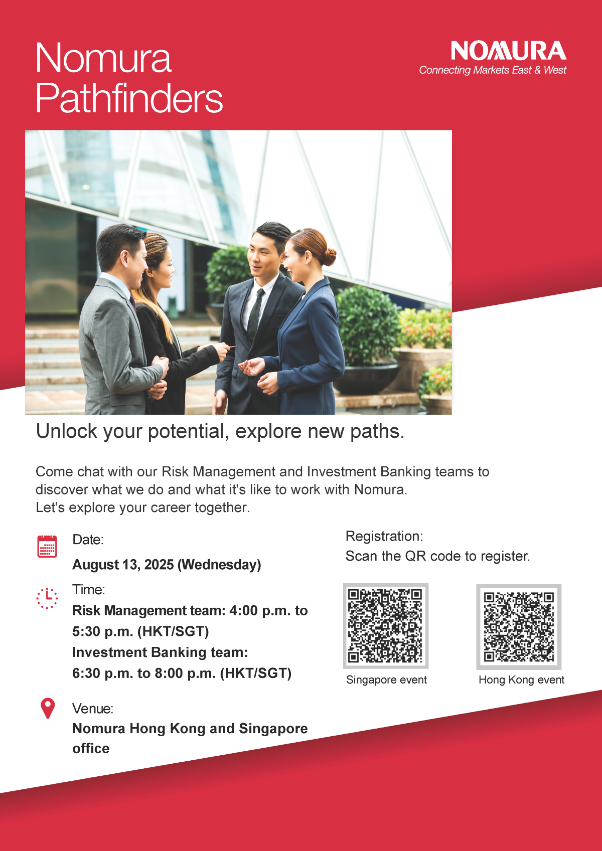 2025 Nomura Pathfinders - Singapore (Risk Management & Investment Banking) EDM image