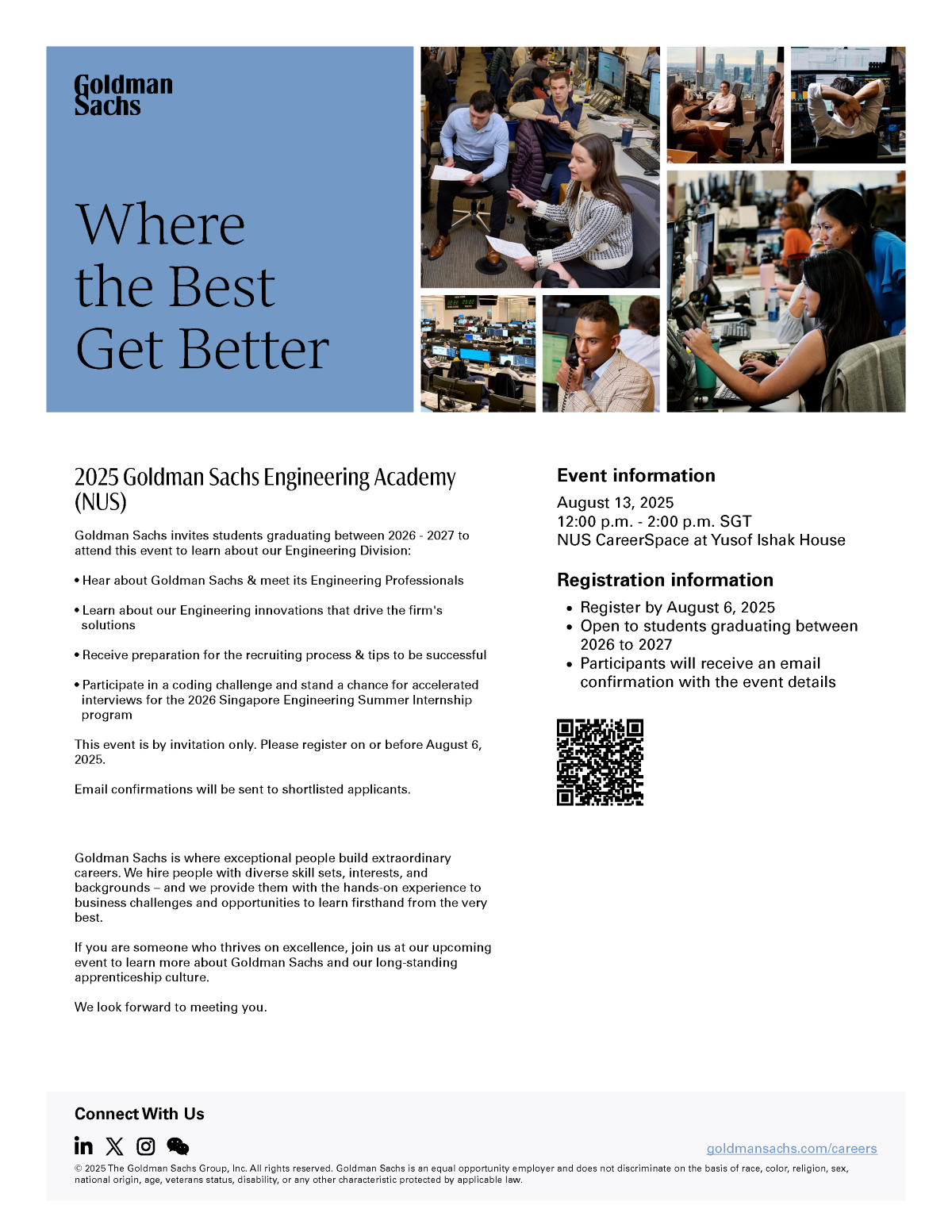 2025 Goldman Sachs Engineering Academy (NUS) EDM image