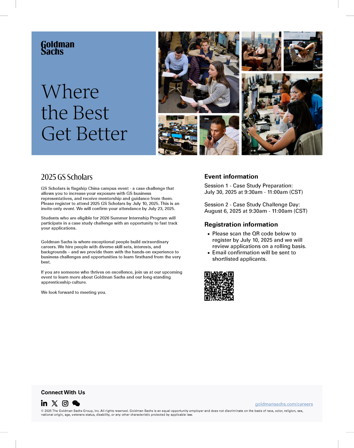 2025 GS Scholars EDM image