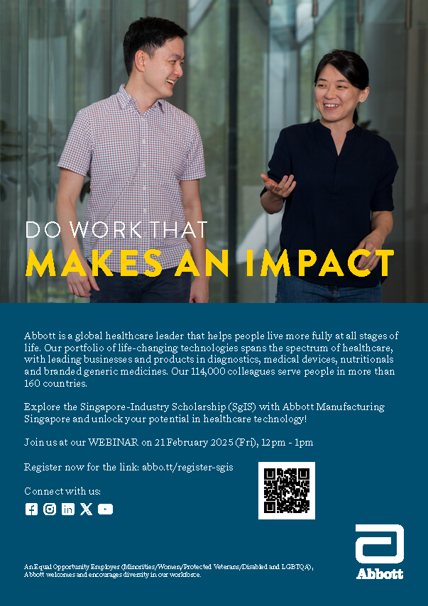 Abbott Manufacturing Singapore-Industry Scholarship Webinar EDM image