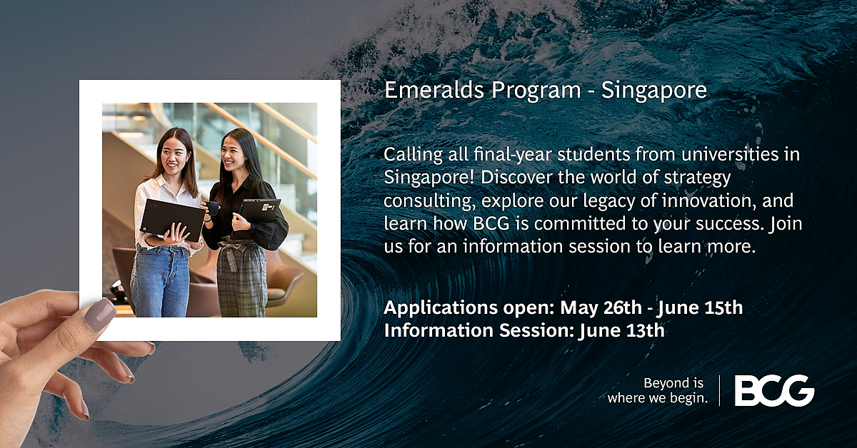 Emeralds Program Info Session - Singapore  EDM image
