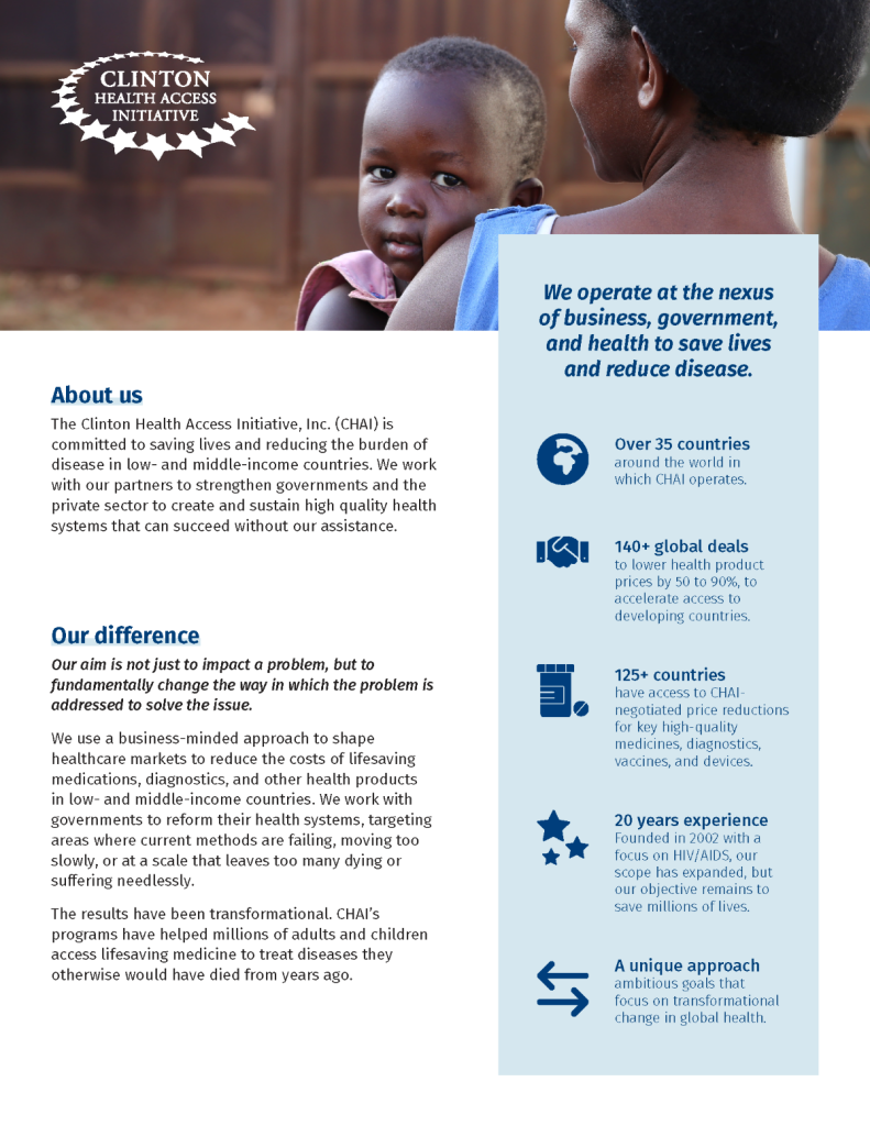 Clinton Health Access Initiative - Information Webinar  EDM image