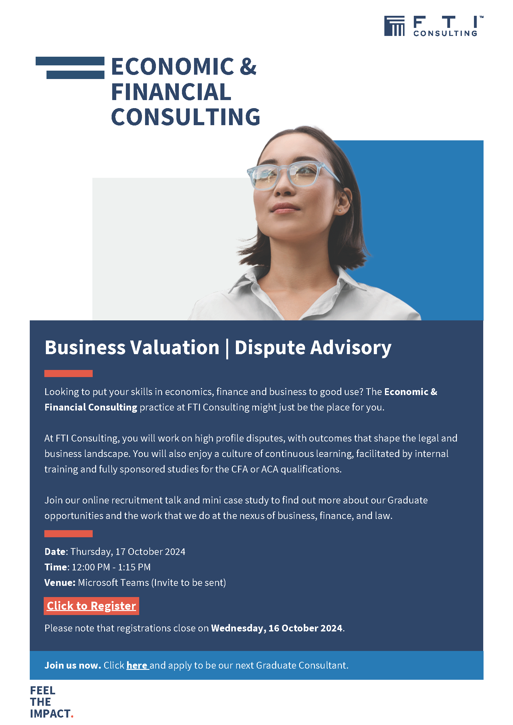 FTI Consulting Recruitment Talk  EDM image