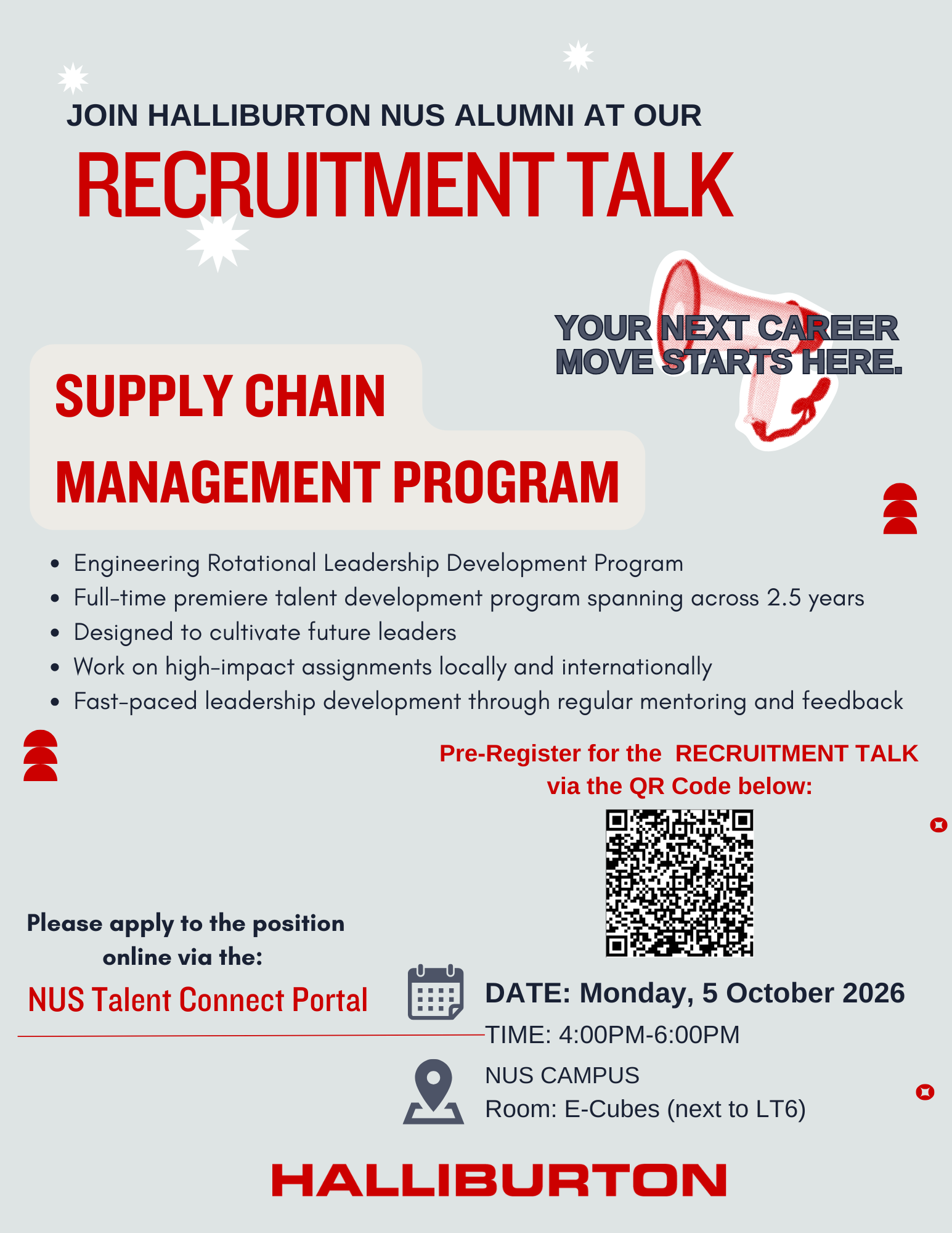 Halliburton Supply Chain Management Program Recruitment Talk - NUS ...