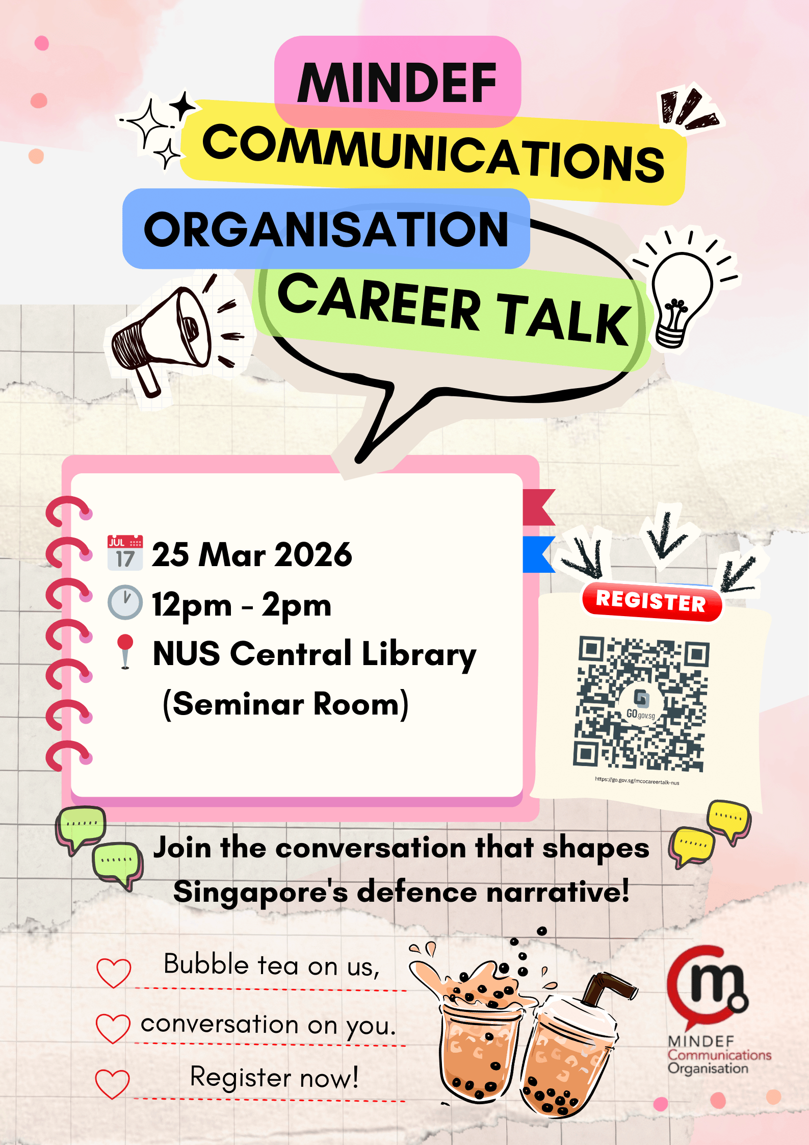 Join MINDEF Communications Organisation (MCO) for a Career Talk – 25 Mar 2026 EDM image