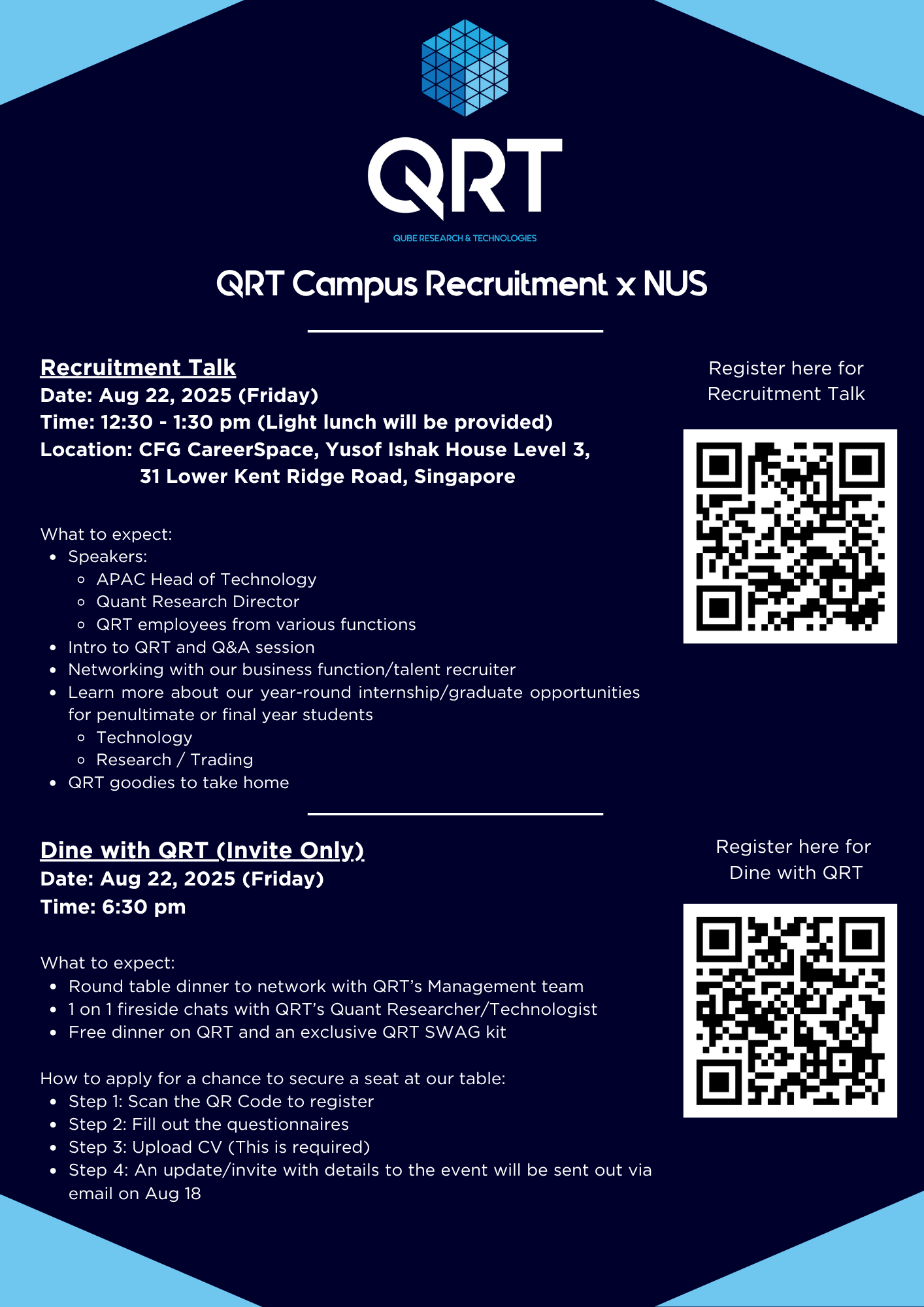 QRT Campus Recruitment x NUS EDM image