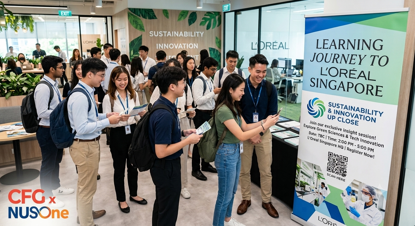 [NUSOne x CFG Learning Journey] Inside L'Oréal SG: Where Beauty Meets Tech & Sustainability EDM image