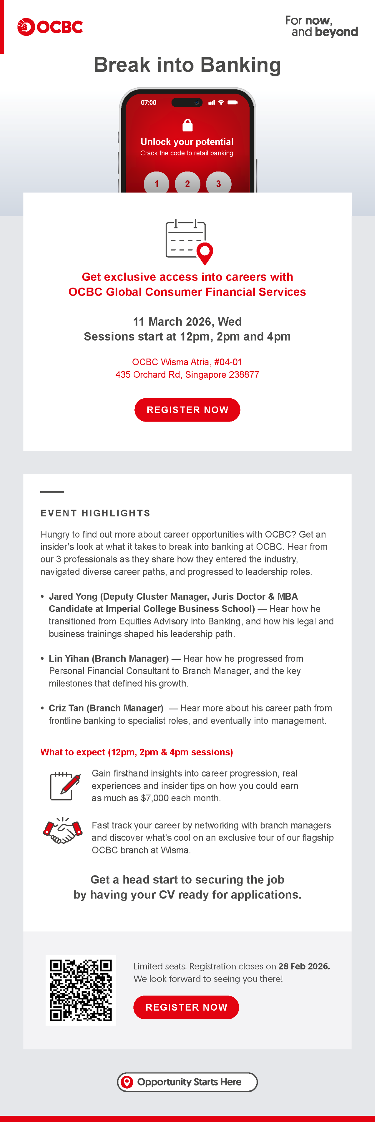 OCBC Global Consumer Financial Services EDM image