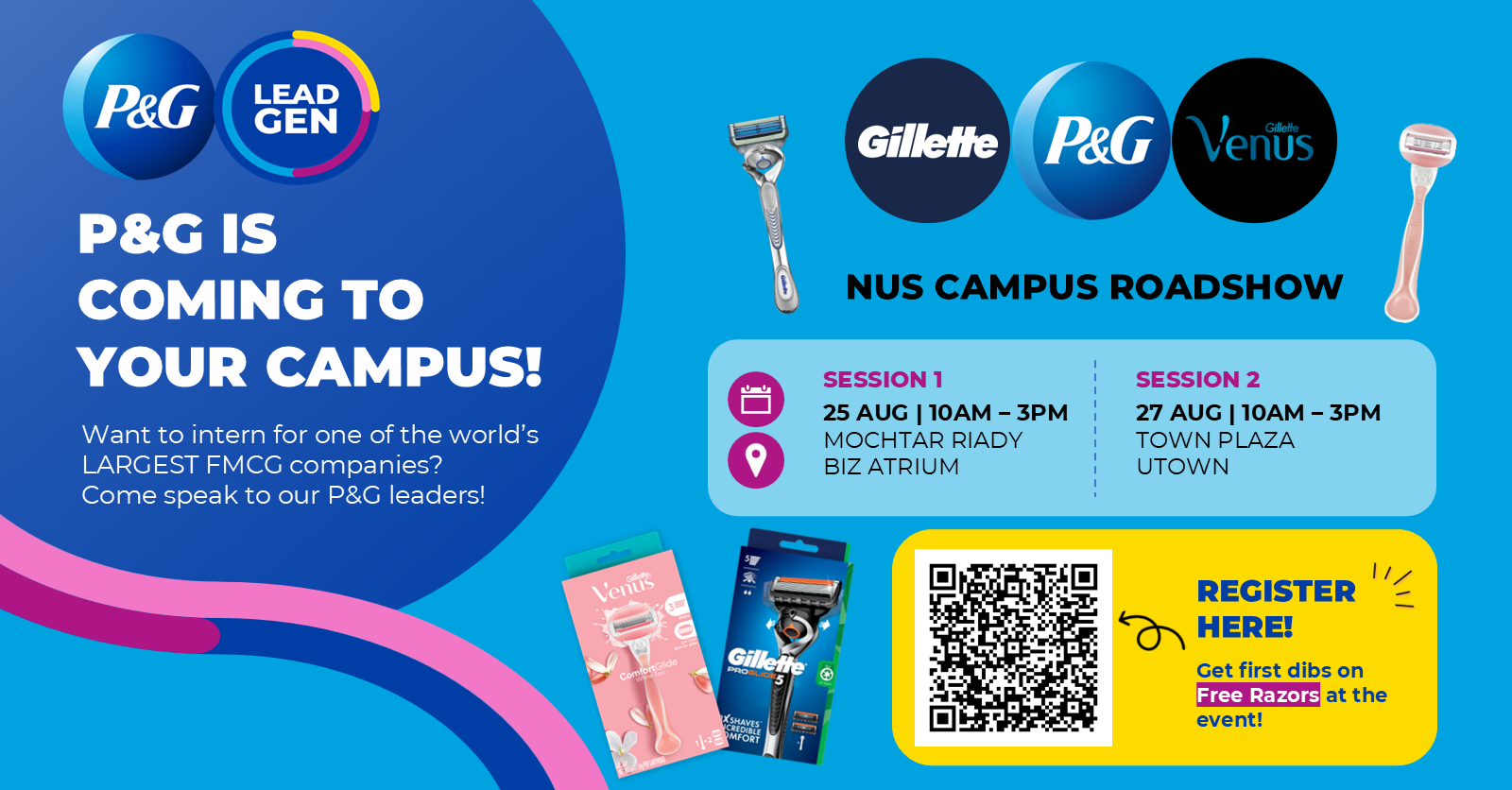 NUS x P&G Campus Roadshow 2026 EDM image