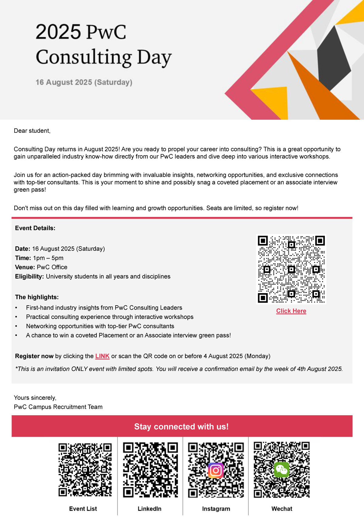 2025 PwC Consulting Day  EDM image