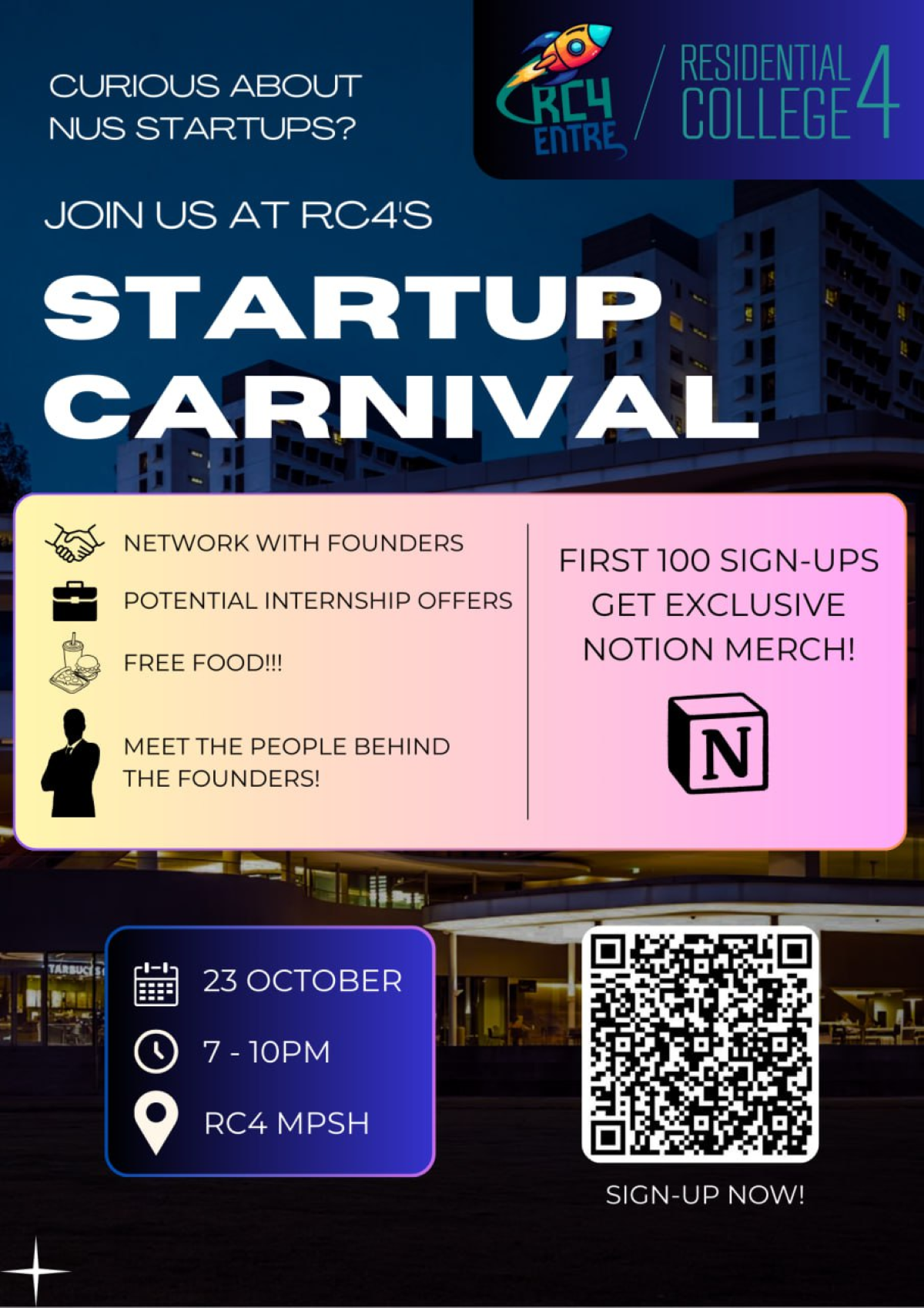 Startup Carnival by NUS RC4 EDM image