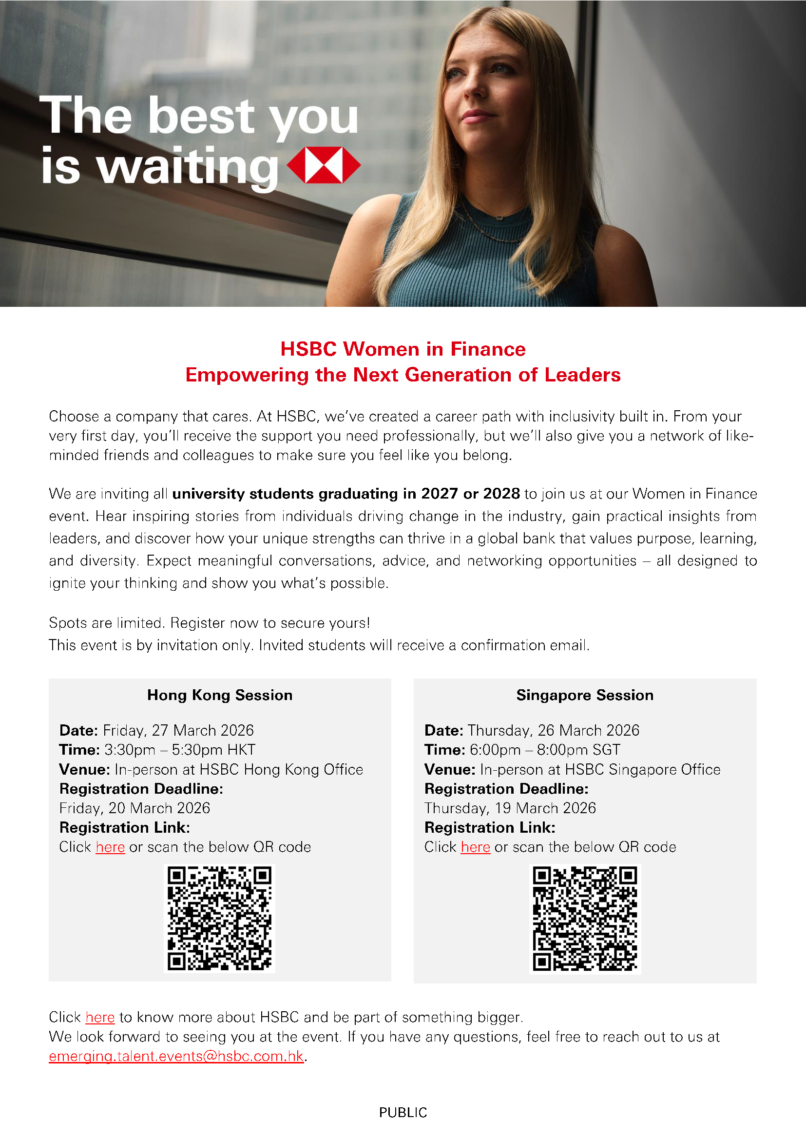 HSBC Women in Finance - Empowering the Next Generation of Leaders EDM image