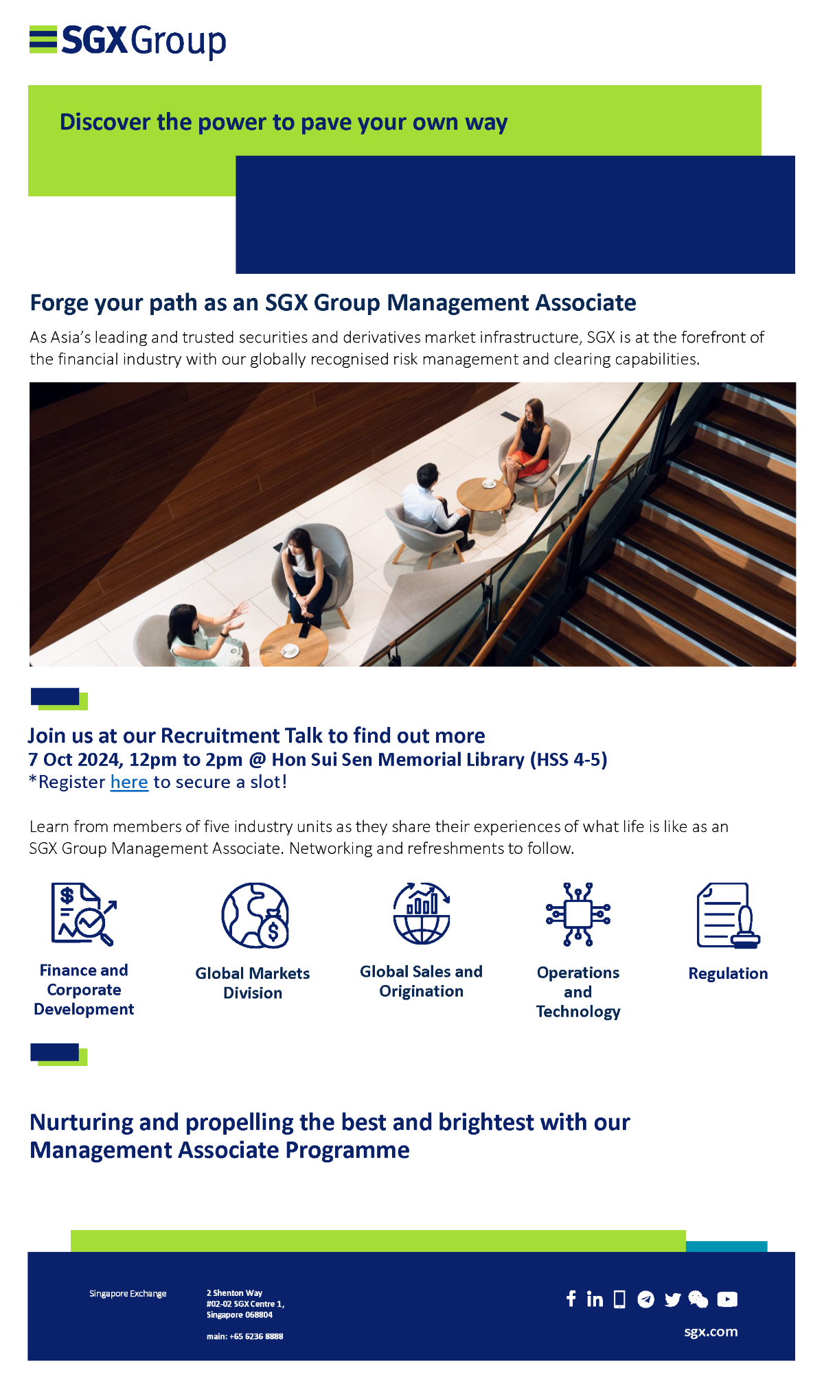 Forge your path as an SGX Group Management Associate EDM image