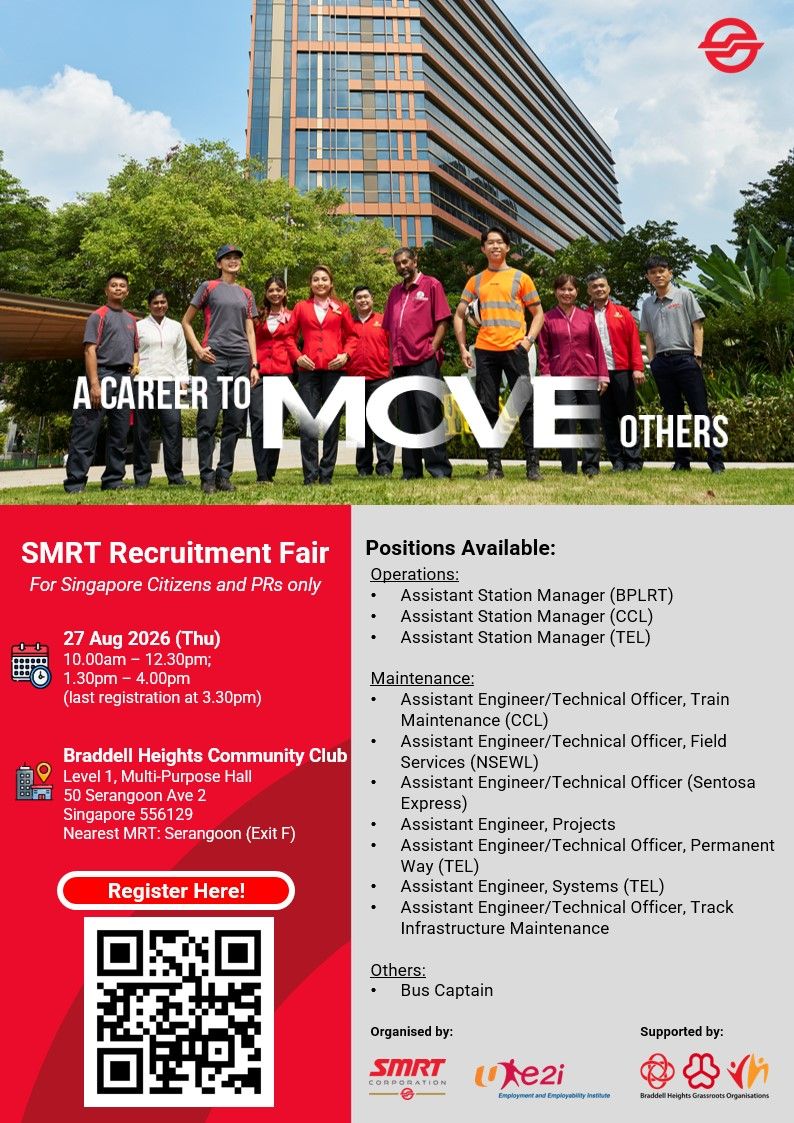 SMRT Recruitment Fair 27 August 2026 EDM image
