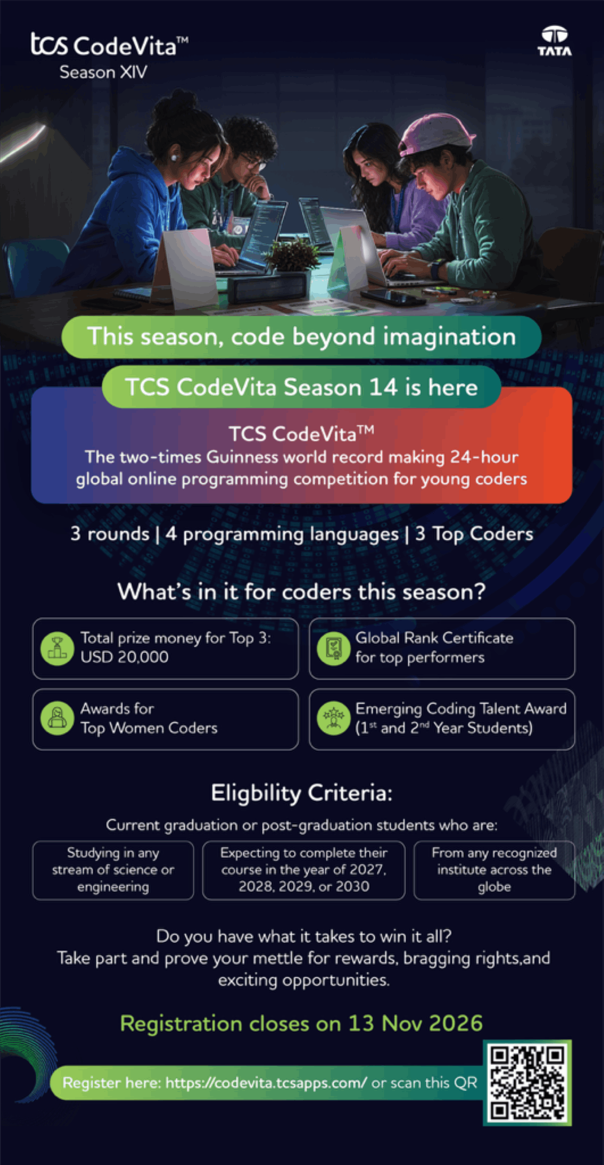 TCS CodeVita Season 14 EDM image