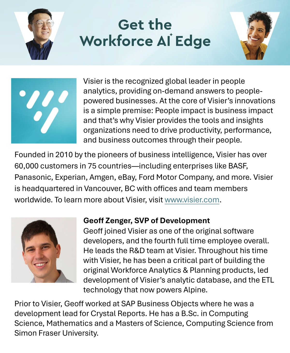 Visier Campus Recruitment Talk  EDM image