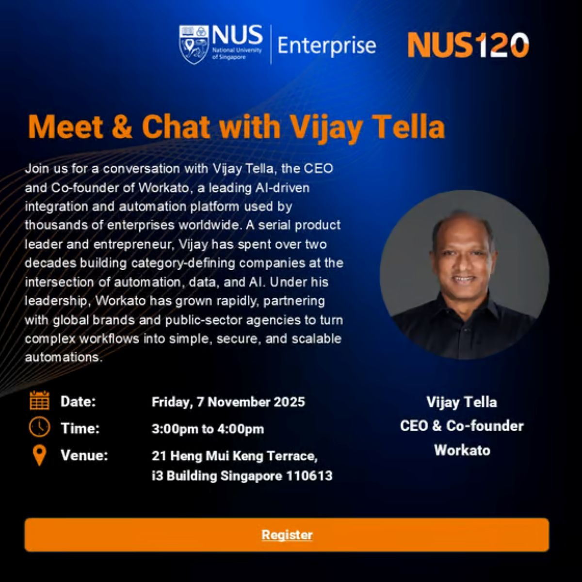 Meet & Chat with Vijay Tella EDM image