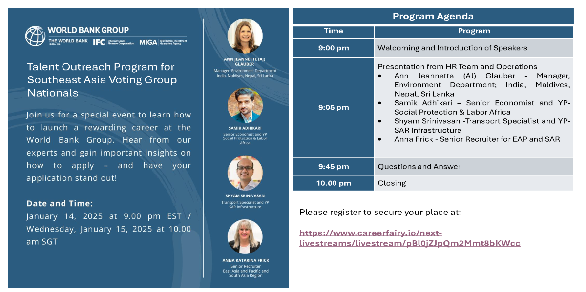Talent Outreach Program for Southeast Asia Voting Group Nationals EDM image