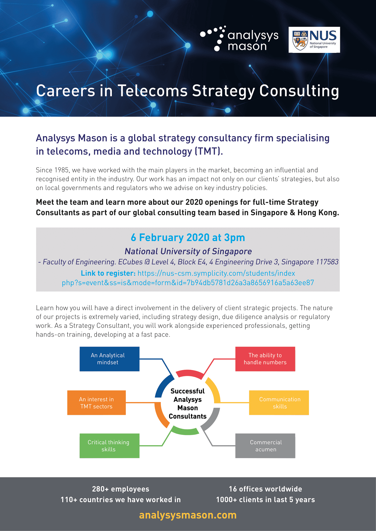 Analysys Mason Careers in Telecoms Strategy Consulting Talk - NUS ...