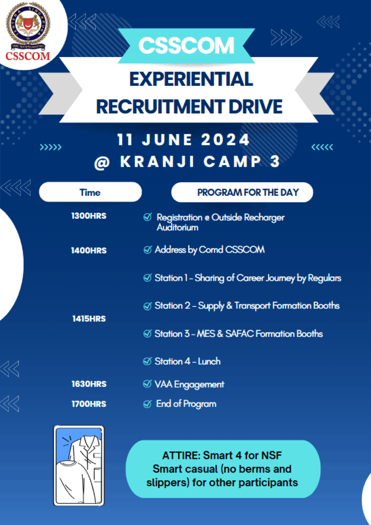 Army CSSCOM Experiential Recruitment Drive EDM image
