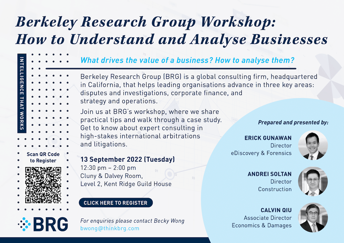 Berkeley Research Group Workshop - NUS Centre For Future-ready Graduates