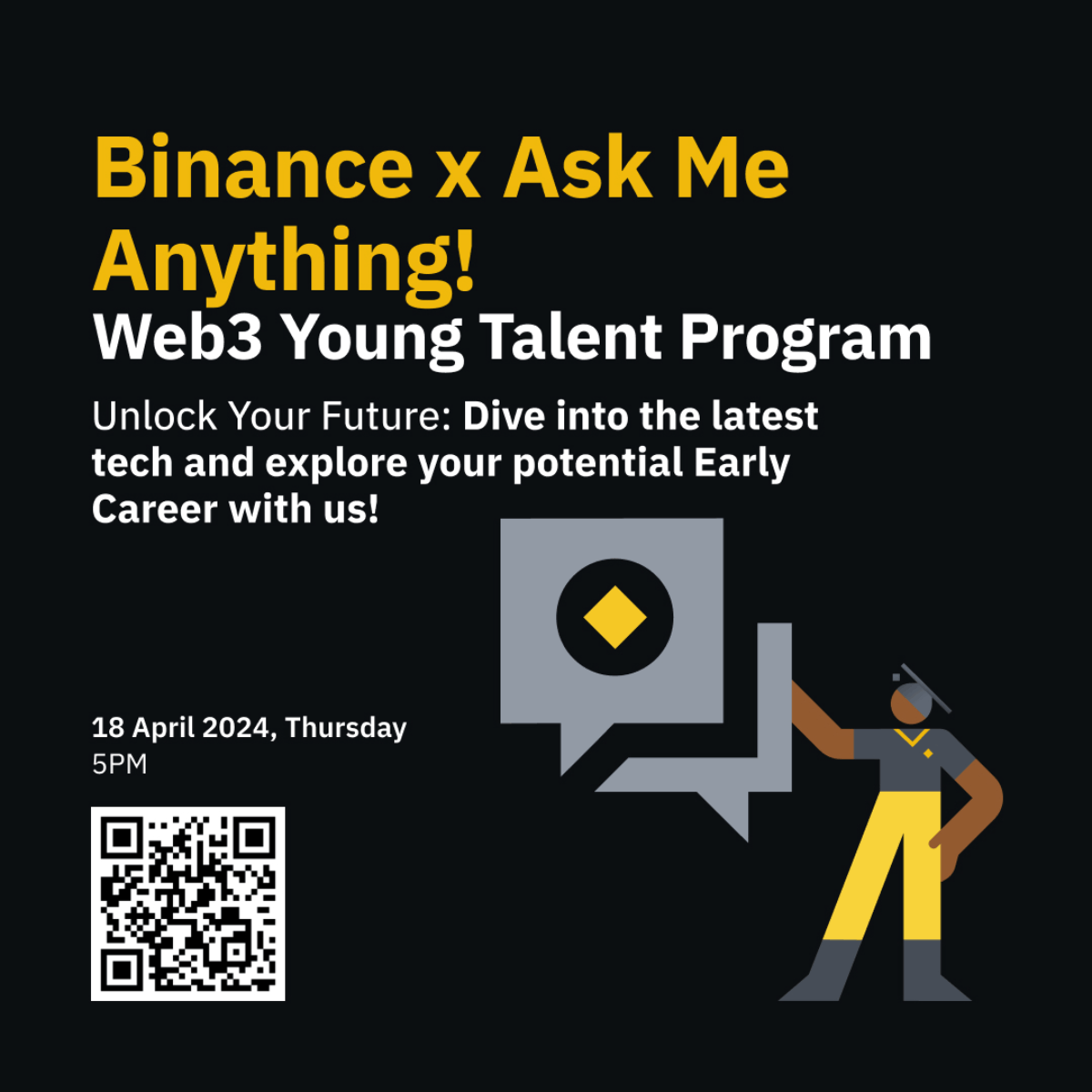 Binance x Ask Me Anything! Web3 Young Talent Programme EDM image