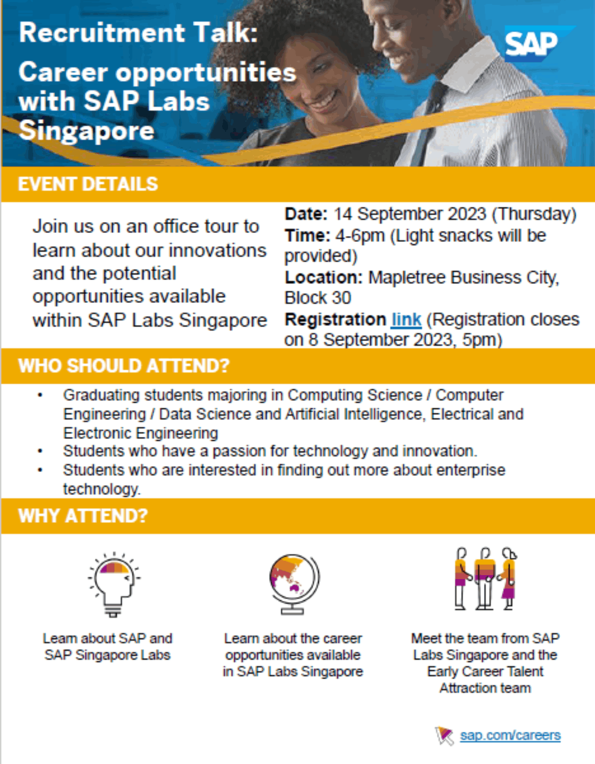 Company Visit with SAP Labs Singapore NUS Centre for Future