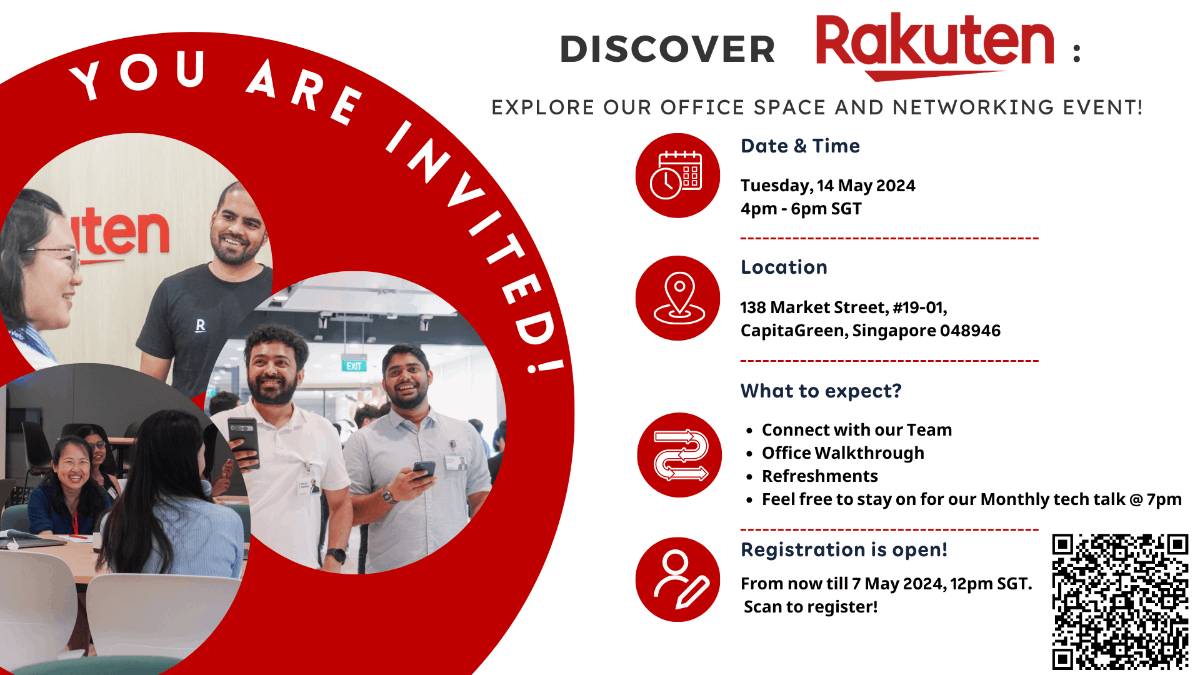 Discover Rakuten: Explore our office space and networking event! EDM image
