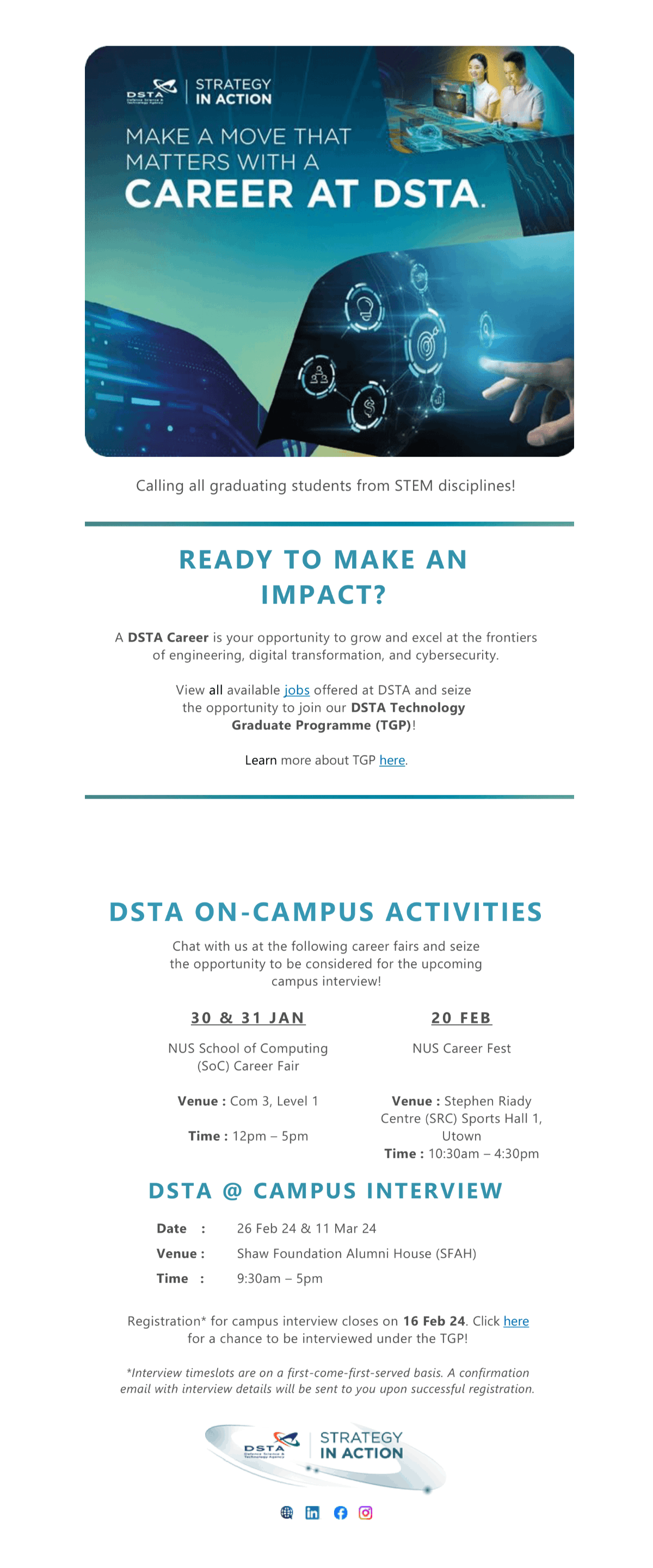 DSTA Campus Interview EDM image