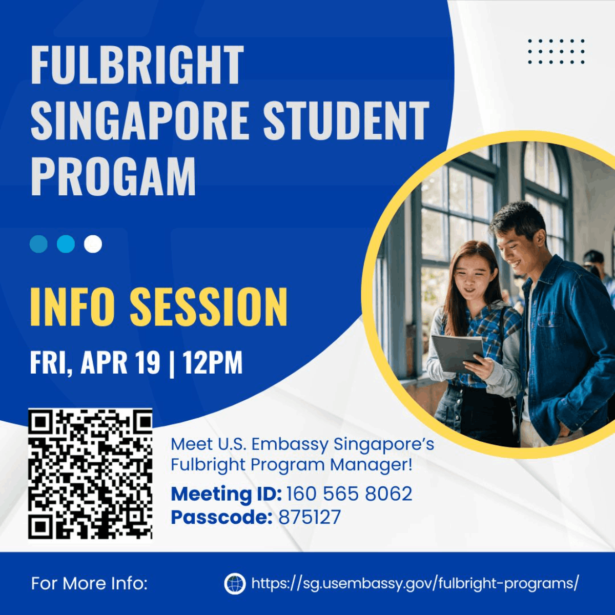 Fulbright Singapore Student Programme Info Session EDM image
