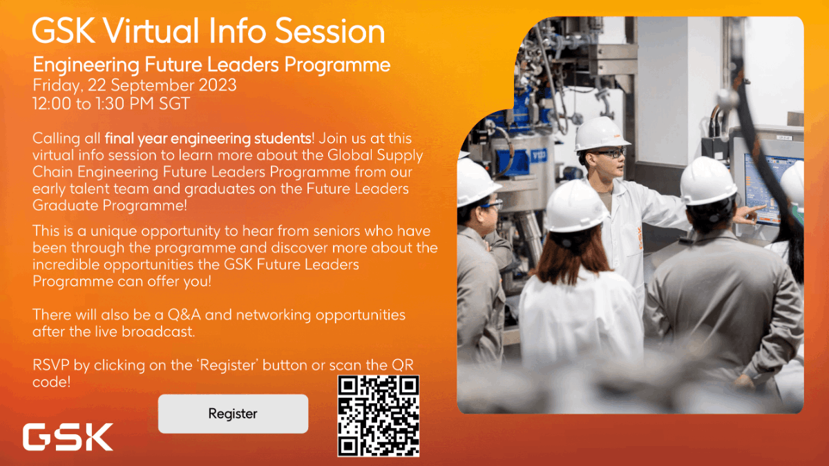 GSK Engineering Future Leaders Program (FLP) Virtual Info Session NUS