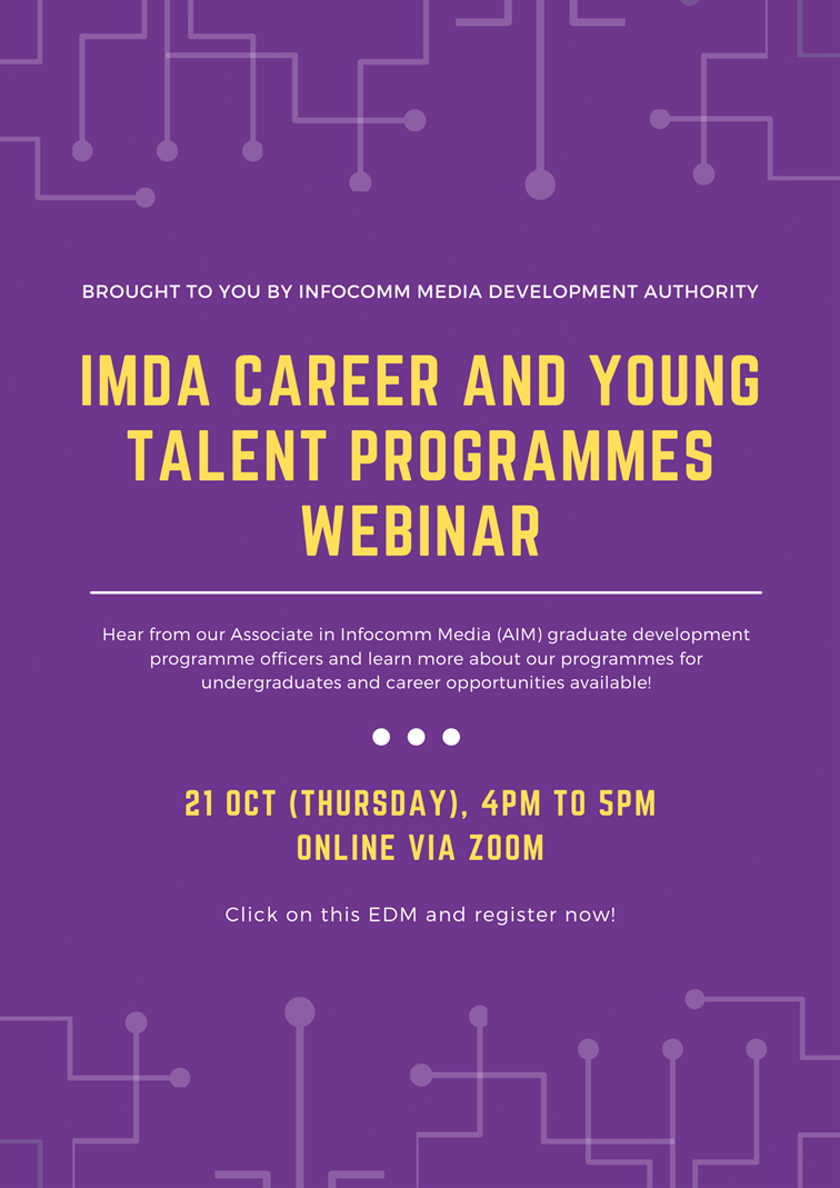 Imda Career And Young Talent Programmes Webinar Nus Centre For Future