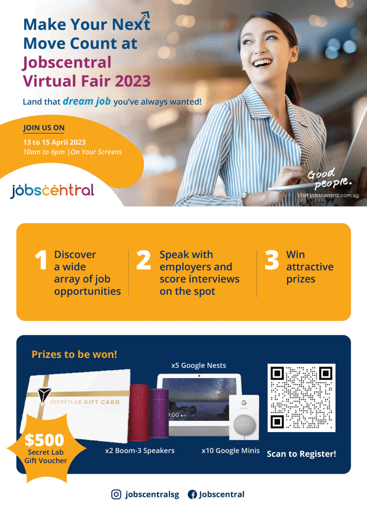 Jobscentral Virtual Career Fair EDM image