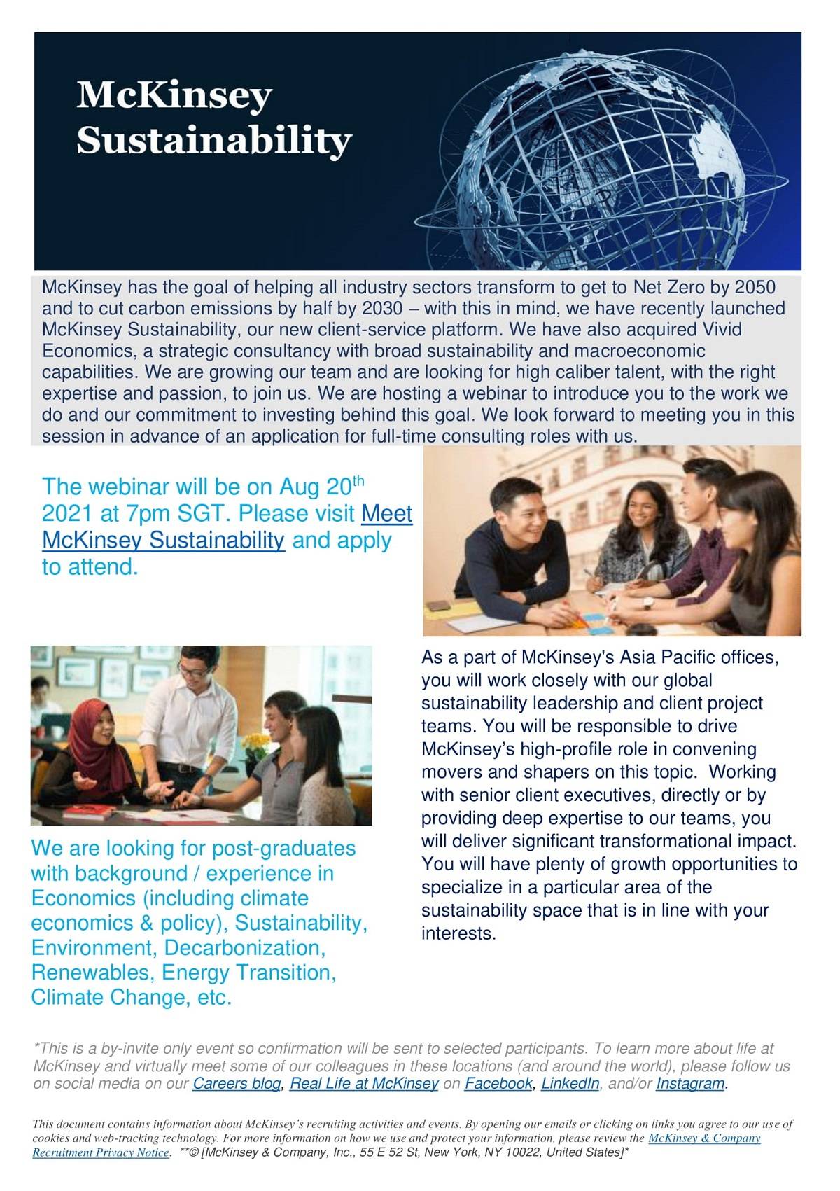 Meet McKinsey Sustainability Asia Webinar NUS Centre For Future ready Meet McKinsey Sustainability Asia Webinar NUS Centre For Future ready