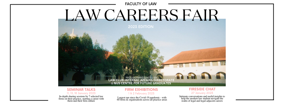 NUS Law Careers Fair 2023 EDM image