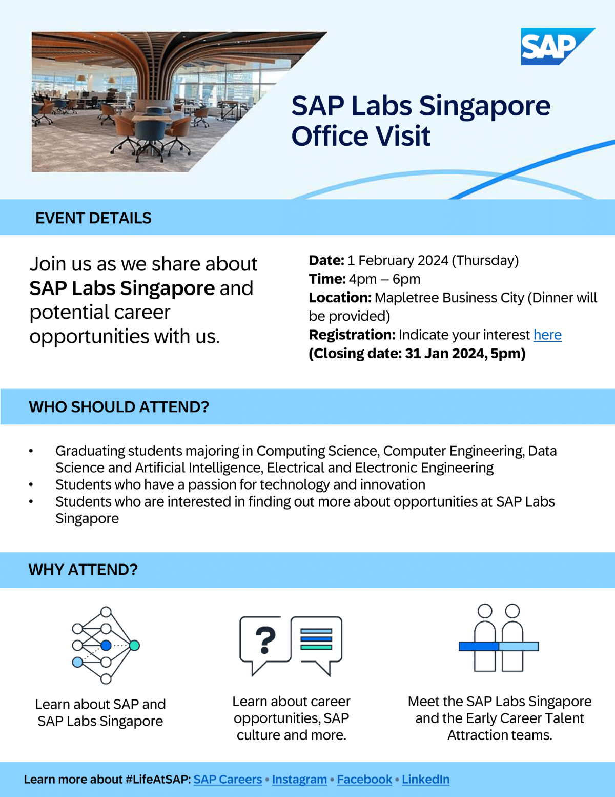 SAP Labs Singapore Office Visit EDM image