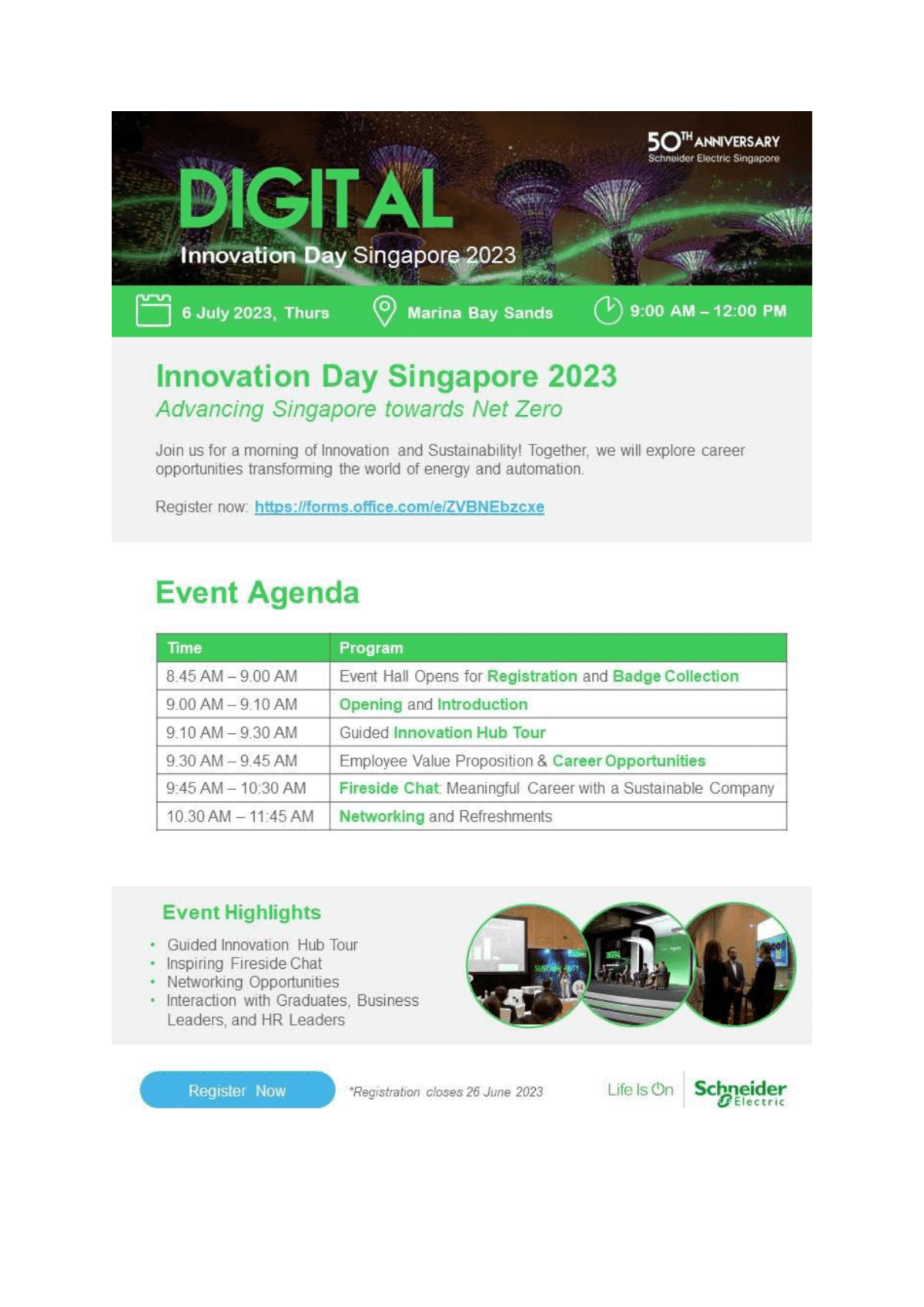 Schneider Electric Innovation Day NUS Centre for Futureready Graduates