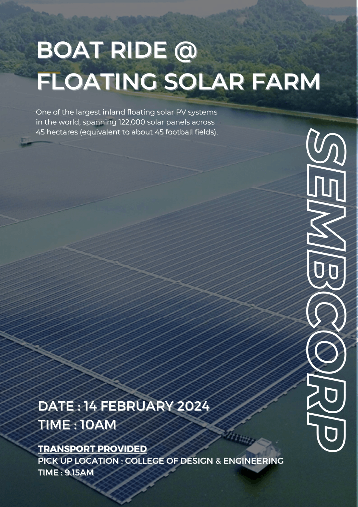 Sembcorp's Tengeh Floating Solar Farm EDM image