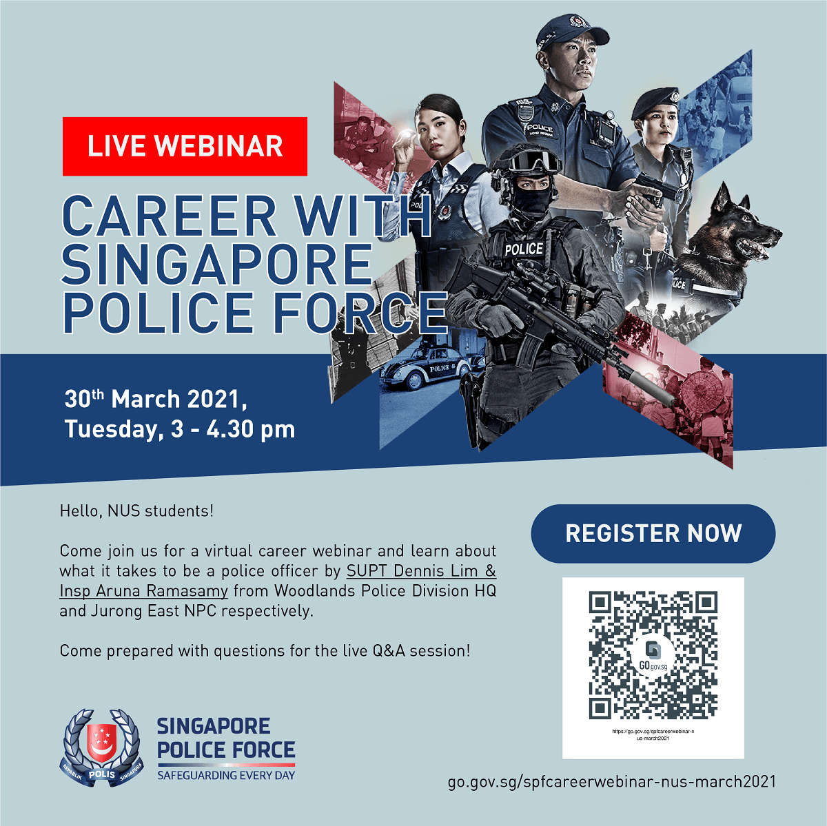 Singapore Police Force Career Webinar - NUS Centre For Future-ready ...