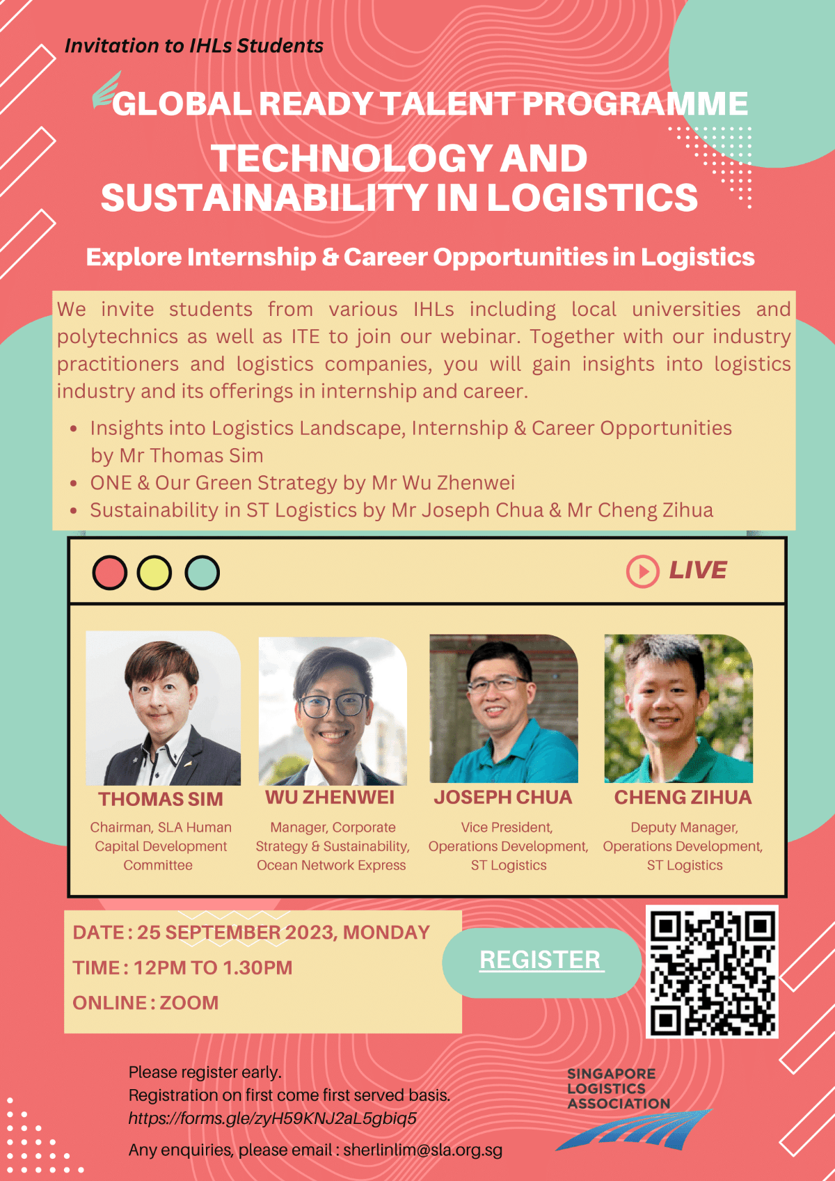 SLA-GRT Webinar: Technology and Sustainability in logistics EDM image