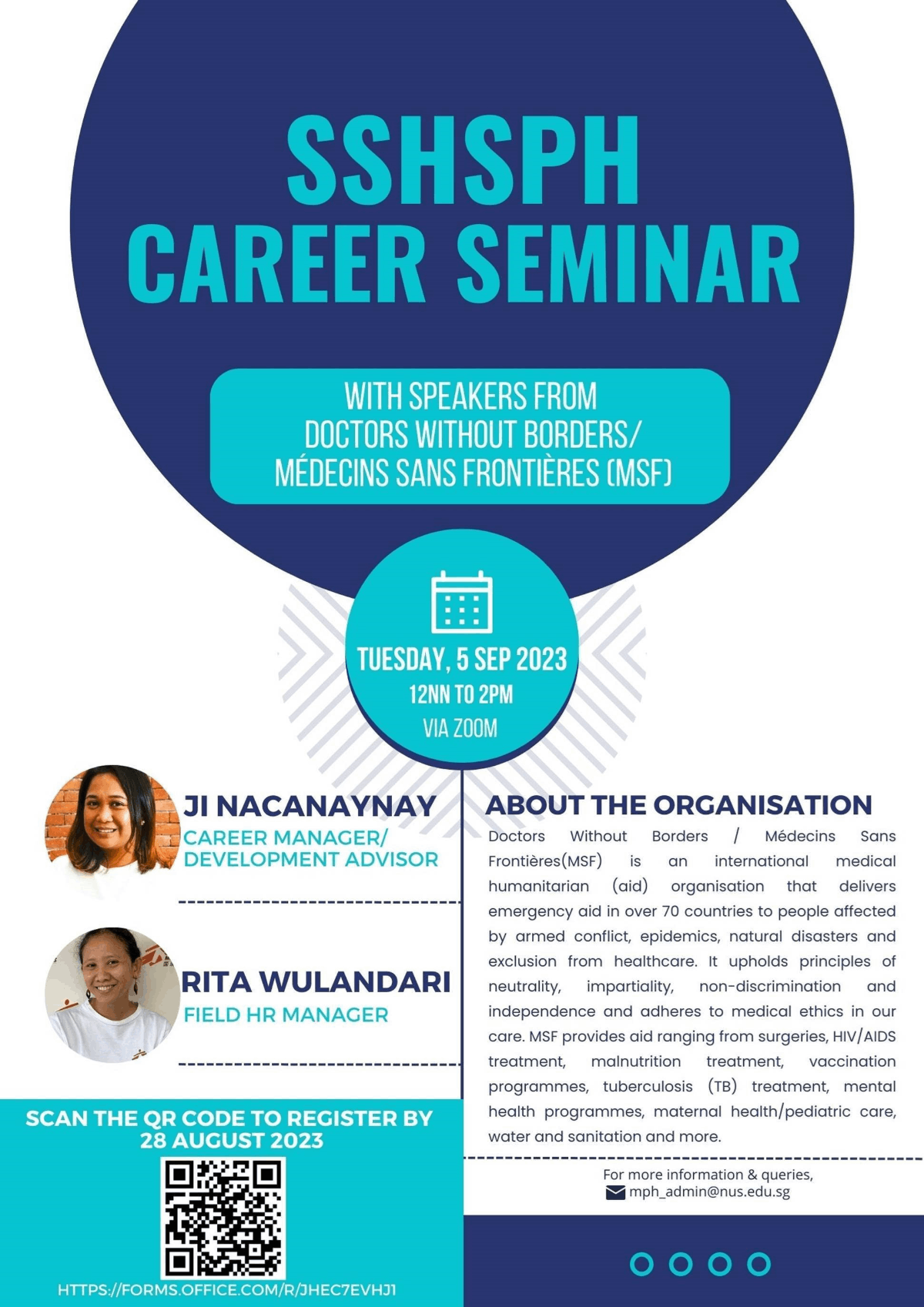 SSHSPH Career Seminar: Career Seminar By Doctors Without Borders - NUS ...