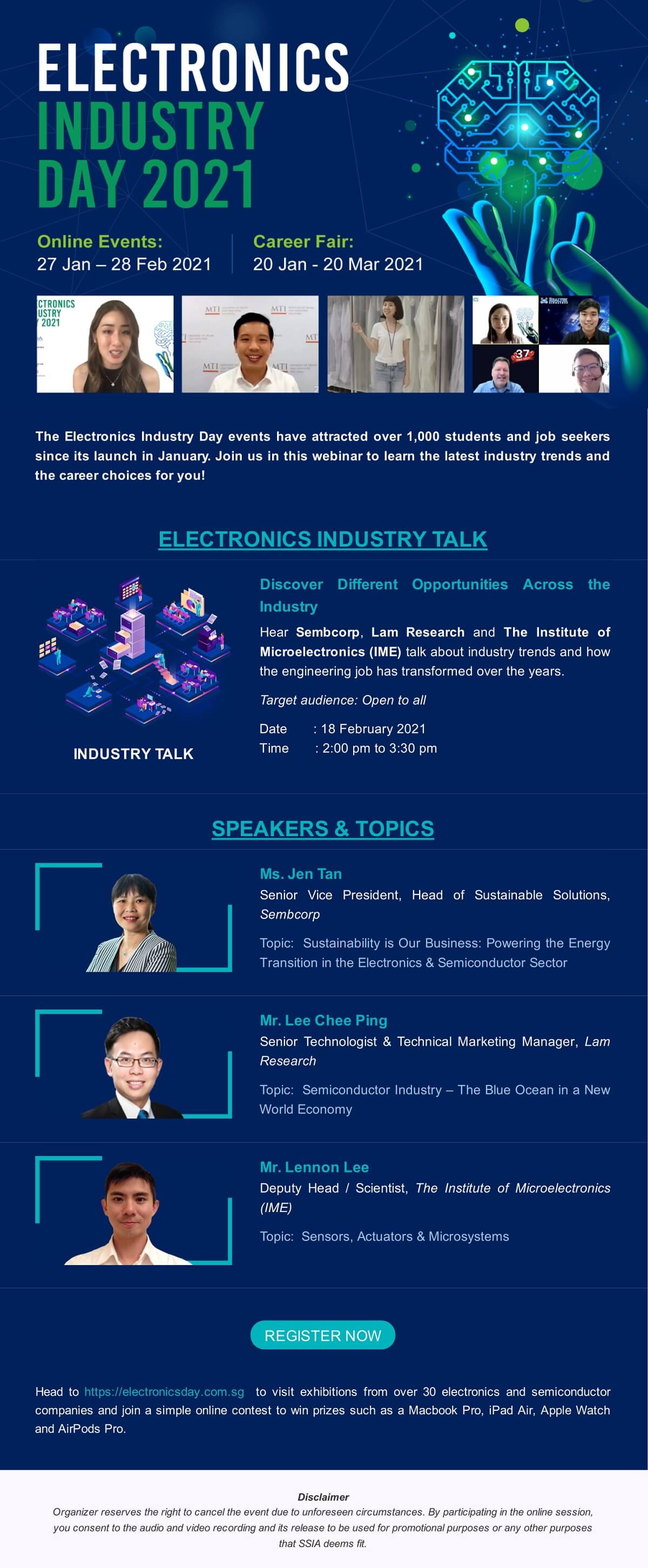 Ssia Electronics Industry Day: Electronics Industry Talk - Nus Centre 