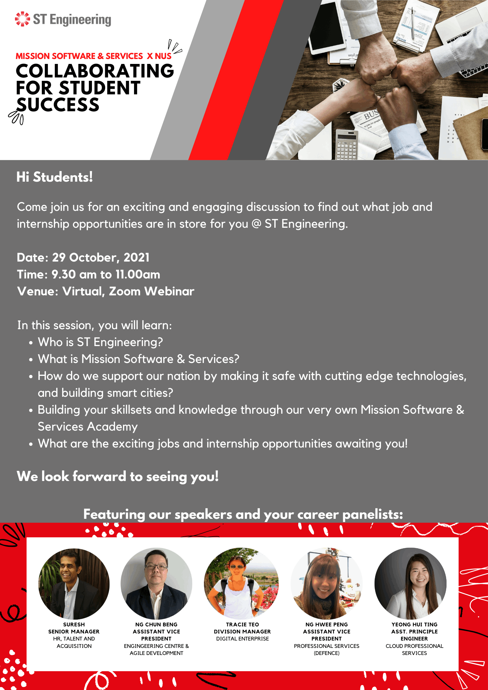 ST Engineering Networking Session NUS Centre for Futureready Graduates