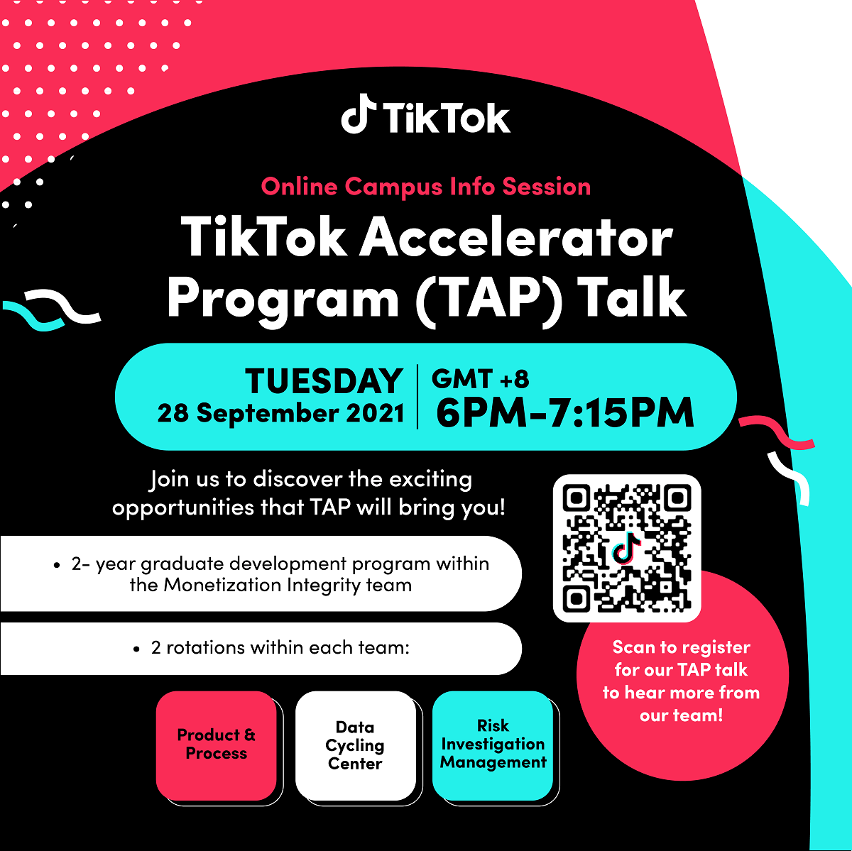 TikTok Accelerator Graduate Program Campus Talk NUS Centre for Future