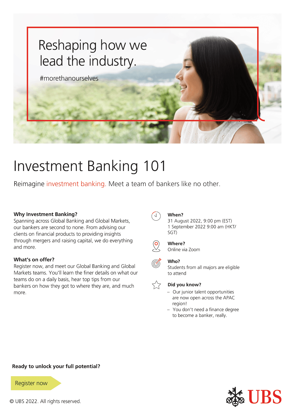 Investment Banking 101 NUS Centre For Future Ready Graduates   Ubs Investment Banking 101 September 2022 Edm 